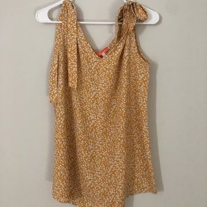 Yellow floral tank